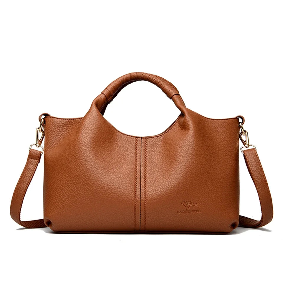High Quality Soft Leather Handbag Tote Bag Fashion Luxury Women Shoulder Bag