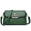 Luxury Handbag Design Pu Leather Knitting Shoulder Messenger Crossbody Bags