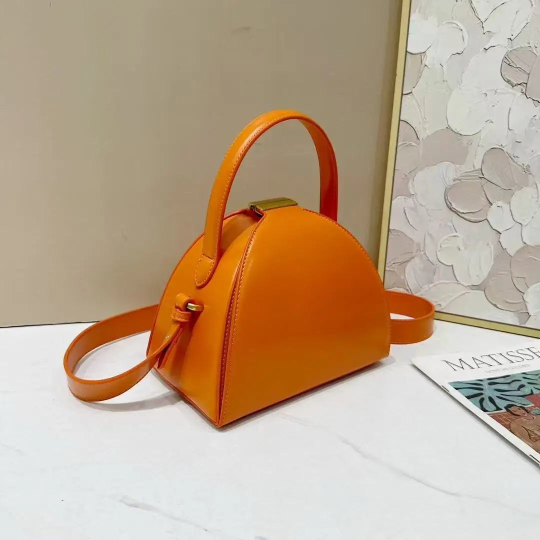Fashion Niche Design Semi-circular Box Shape Crossbody Bag