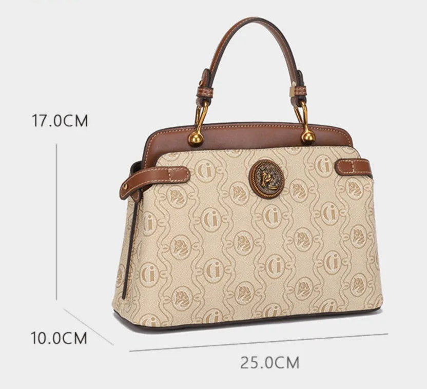 Light Luxury Fashion Handbag Vintage Old Flower Crossbody Bag