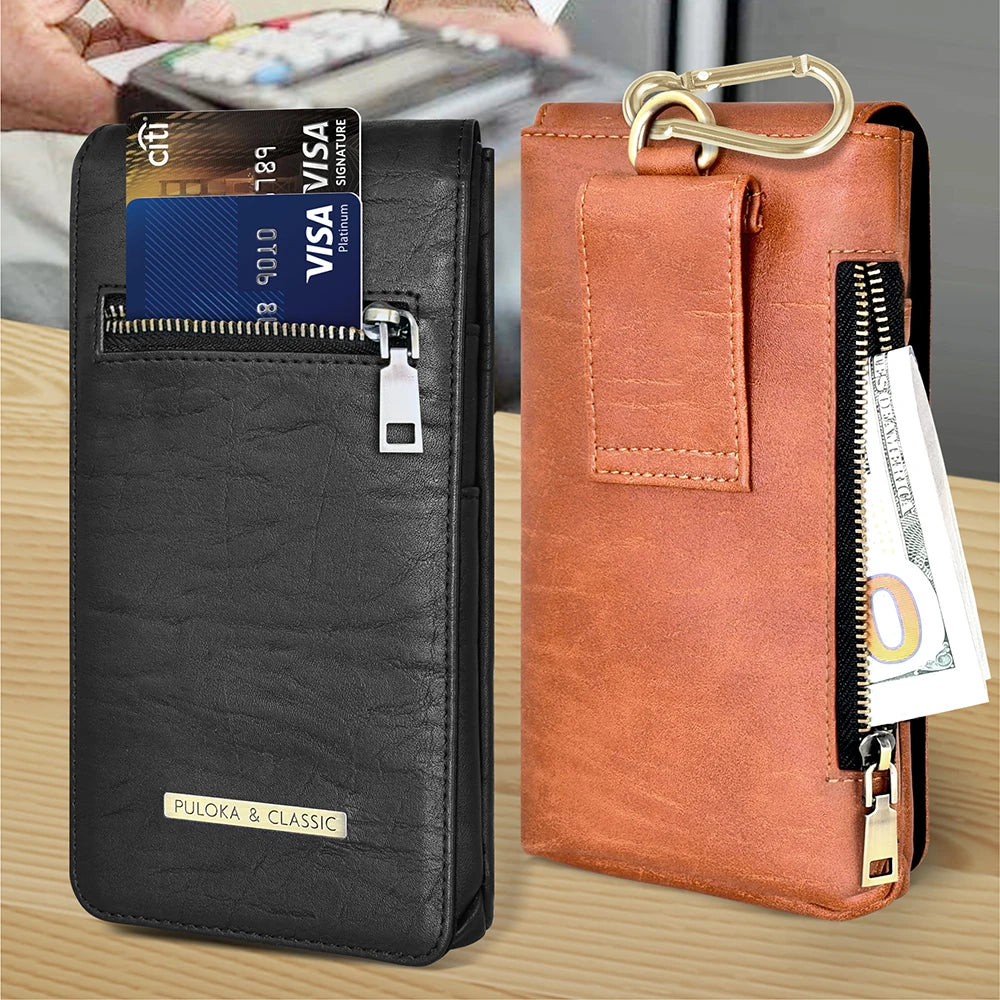 Universal Artificial Leather Mobile Phone Belt Bag