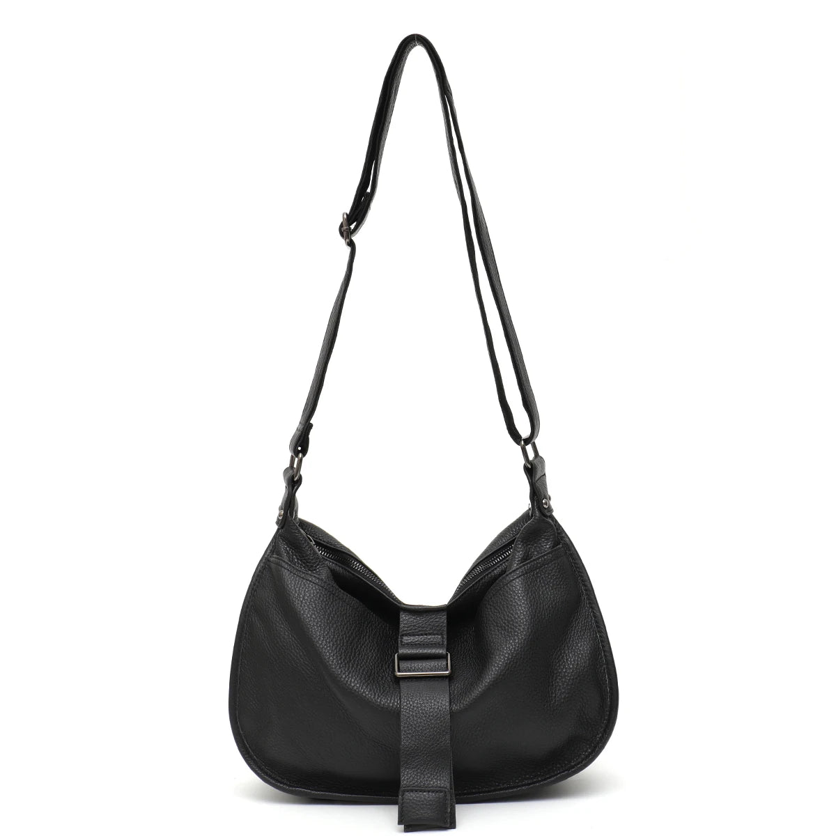 Stylish Genuine Leather Shoulder Bag Multi Pockets Satchel