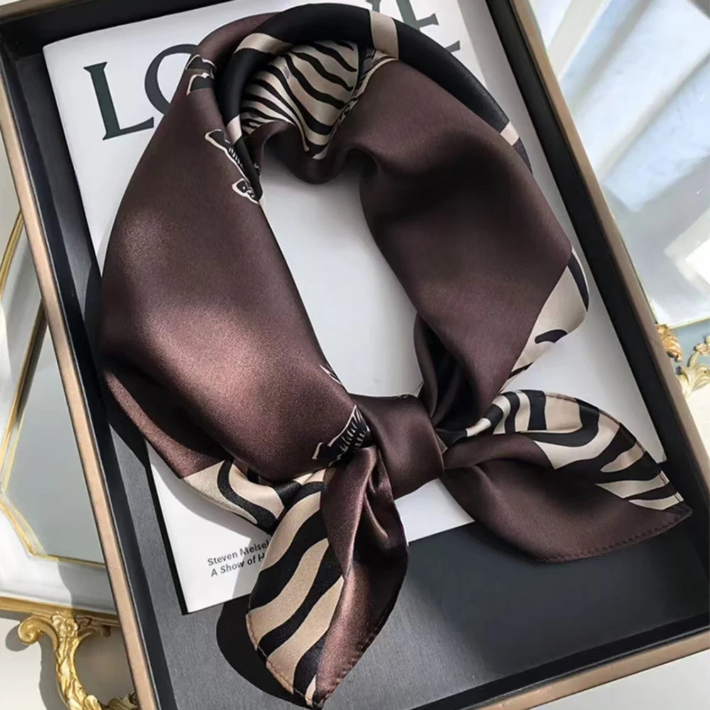 Women's 100% Mulberry Silk Scarf Elegant Luxury Neckerchief
