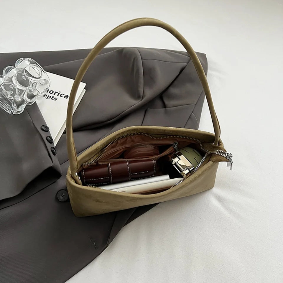 Small PU Leather Design Square Underarm Shoulder Bag