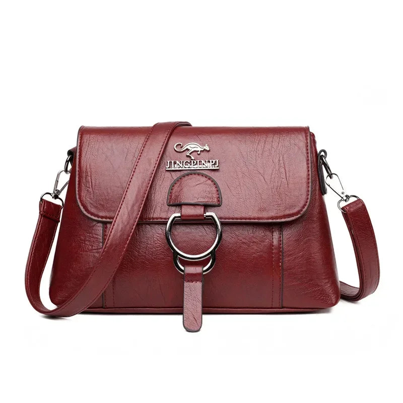 Single Shoulder Bag PU Soft Leather Texture Women's Bag Large Capacity Crossbody