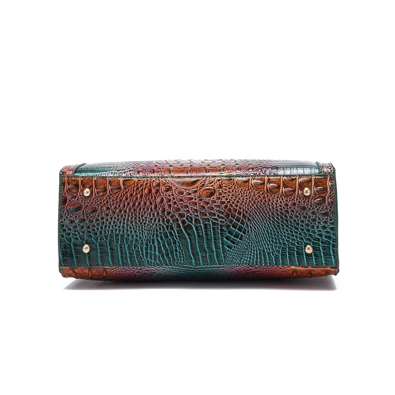 Trendy Vintage Crocodile Pattern Handbag Fashion Design