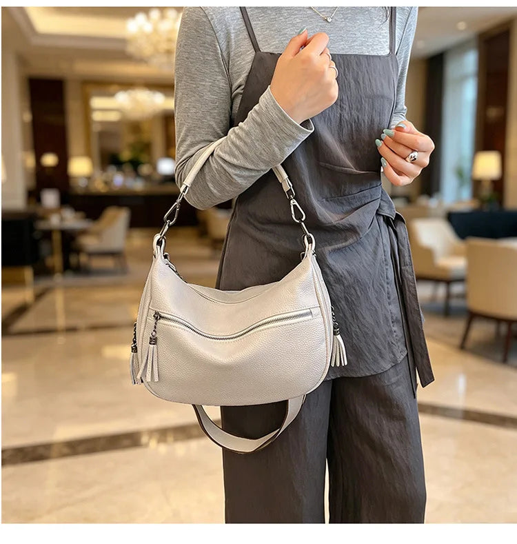 Genuine Leather Crossbody Handbag Shoulder Messenger Bag