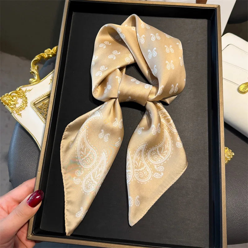 Imitation Silk Printed Square Scarf Fashion Accessories