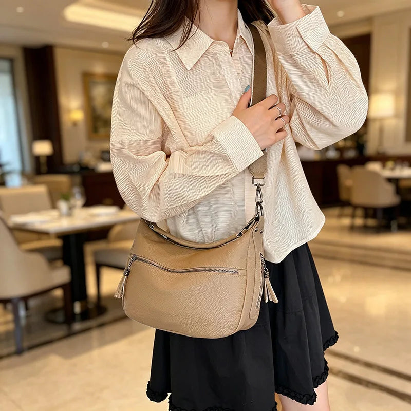 Genuine Leather Crossbody Handbag Shoulder Messenger Bag