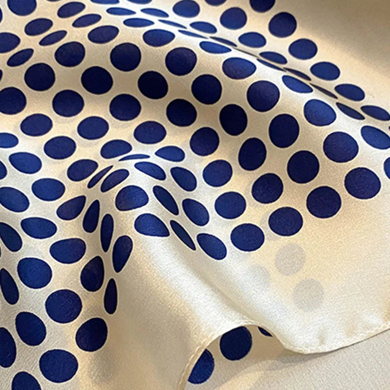 Fashion 100% Natural Silk Scarf for Women Dot Print