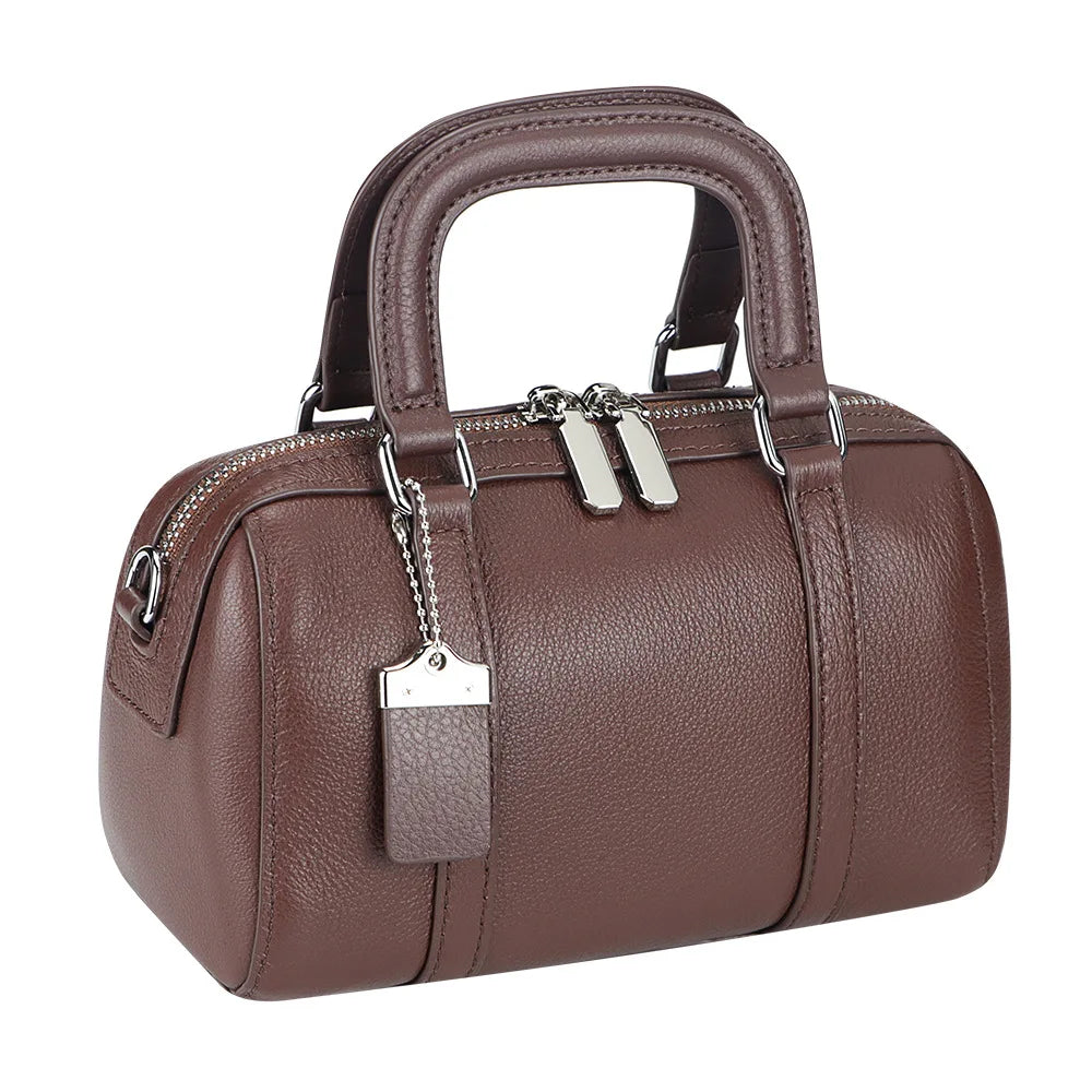 Trendy Luxury Design Retro Handbag For Women Genuine Leather Shoulder Crossbody