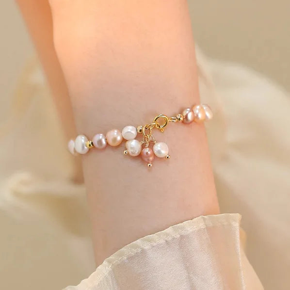Natural Freshwater Pearl 14K Gold Filled Chain Bracelet