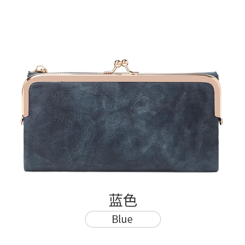 Multi Functional Long Wallet Vintage Clutch Coin Purse Card Holder Zipper Wallet
