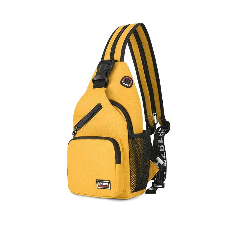 Women Chest Bags Adjustable Backpack Single Shoulder Bag With Earphone Hole