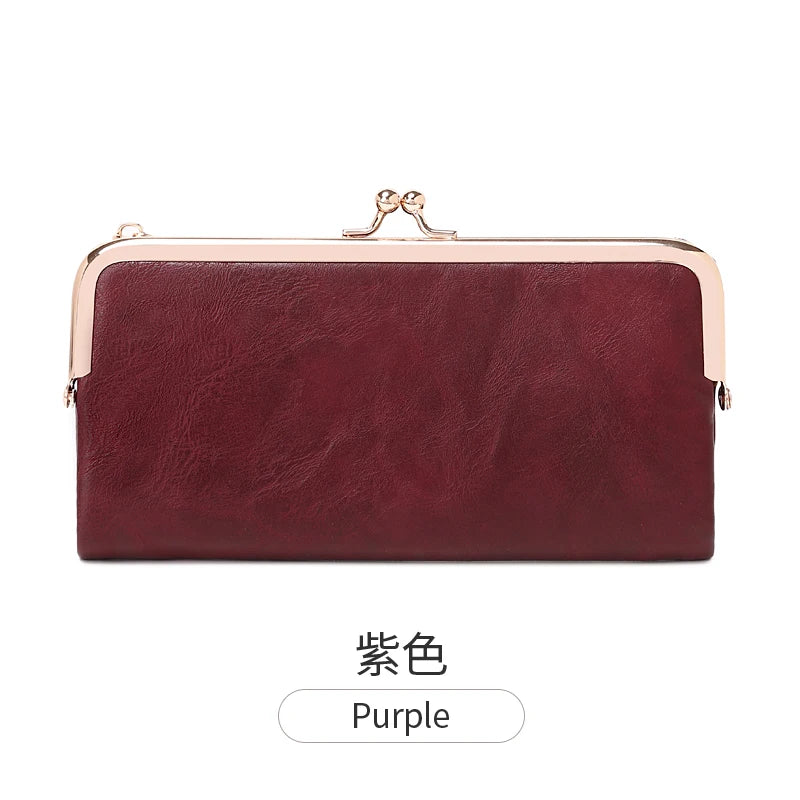 Multi Functional Long Wallet Vintage Clutch Coin Purse Card Holder Zipper Wallet