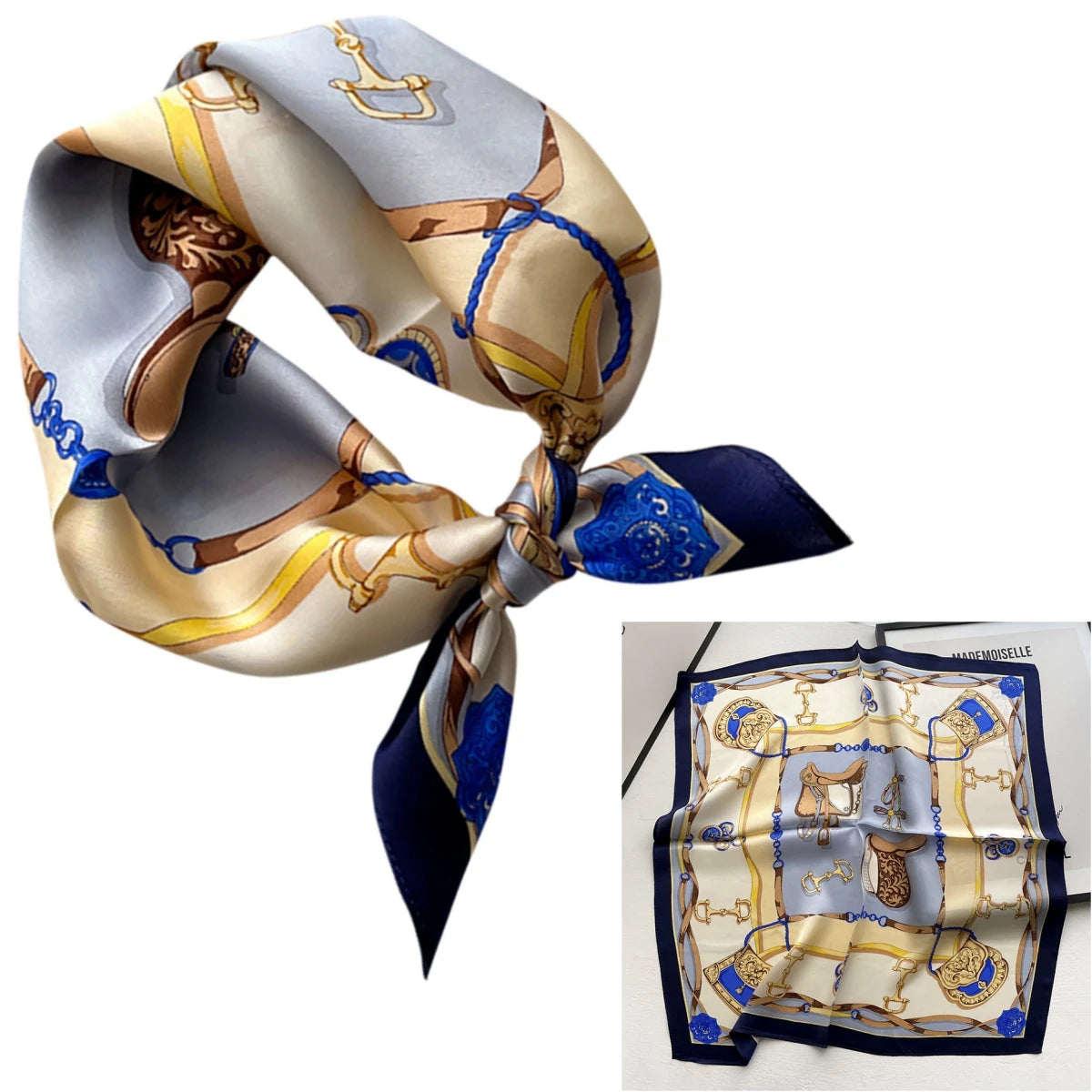 Women 100% Mulberry Real Silk Scarf 53cm