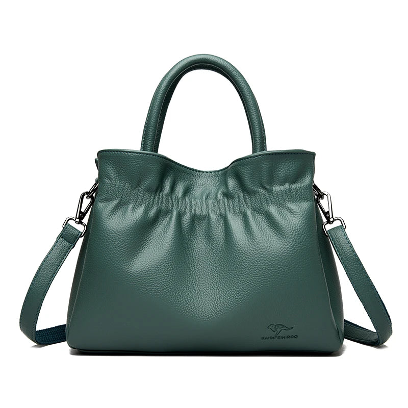 Luxury Soft Leather Shoulder Crossbody Handbags Casual Tote