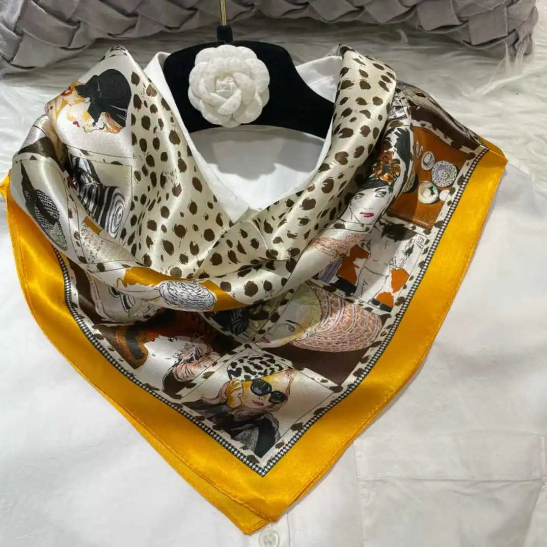 Women's 100% Mulberry Silk Scarf For Hair Headscarf