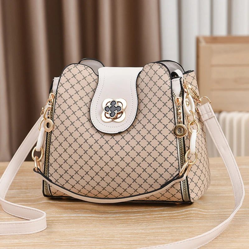 Women Handbag Bag Luxury Design Bucket Shoulder Crossbody Bag Print Large Capacity