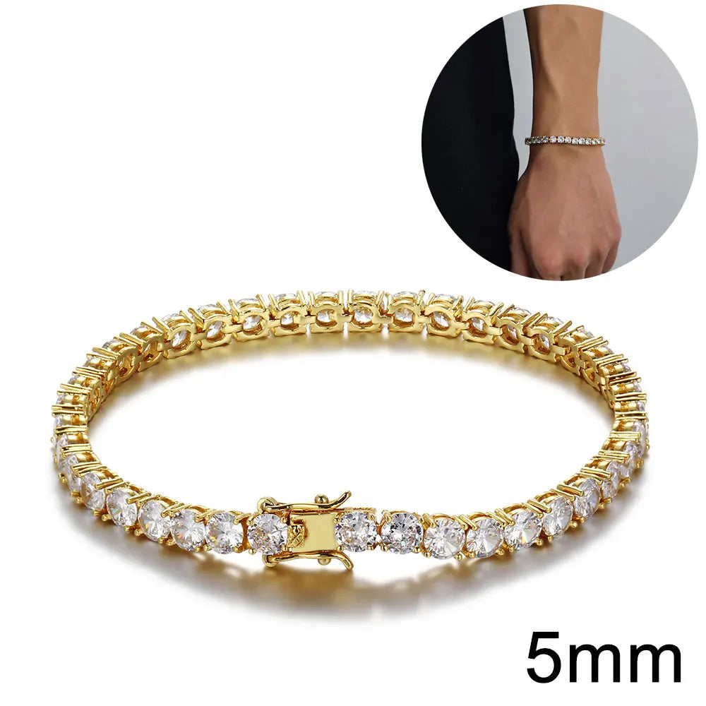Luxury Bubble Clustered Hip Hop Iced Out Tennis Bracelet