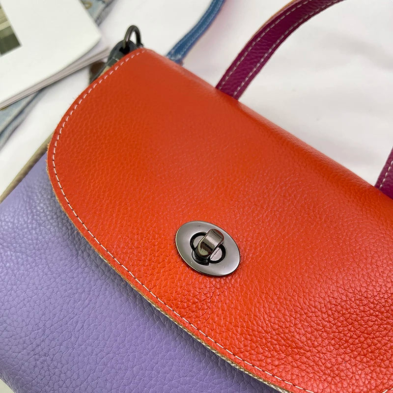 Luxury Layer Cowhide Tote Fashion High Quality Genuine Leather