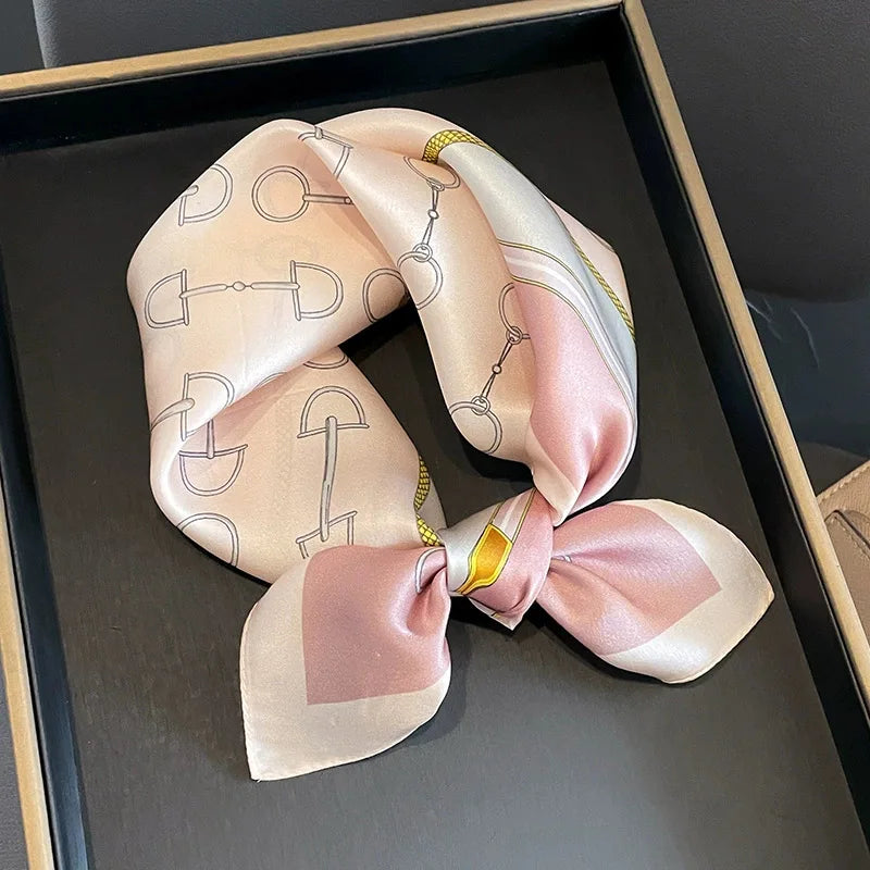 100% Real Silk Scarf Women Square Scarves Bandana