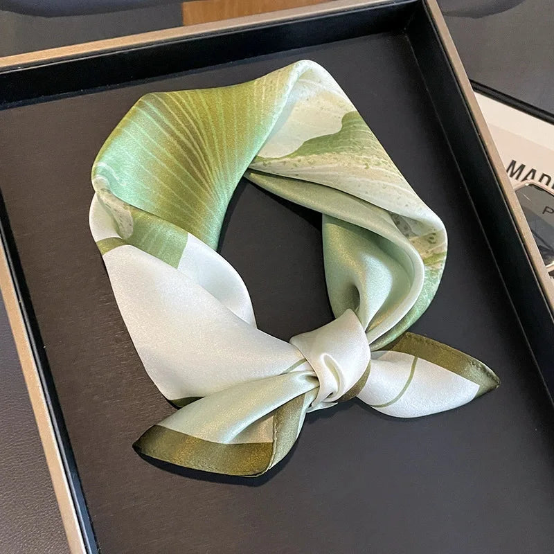 100% Real Silk Scarf Women Square Scarves Bandana