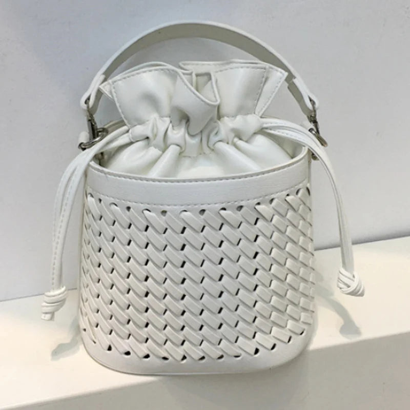 High Quality Woven Bucket Bag Versatile Shoulder Crossbody Bag