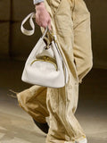 Retro PU Handbag Large Capacity Top Handle Shoulder Bag