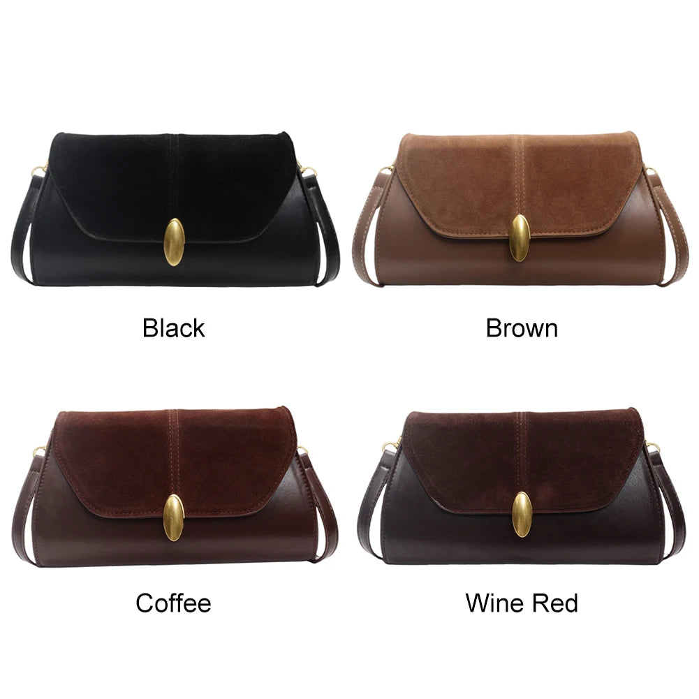 Fashion PU Shoulder Bag Stylish Crossbody Bag Adjustable Strap