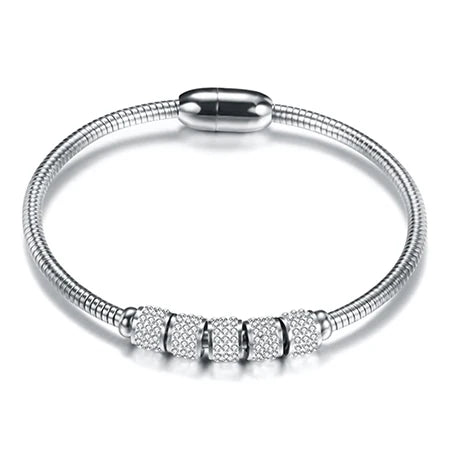 Fashion Bracelet & Bangle Magnetic Clasp Stainless Steel Jewelry