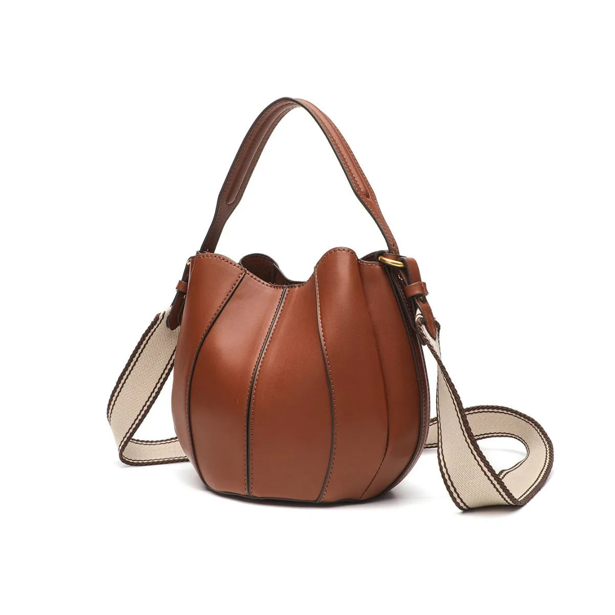 Fashionable Color Block Bucket Bag Women's Crossbody Single Shoulder Stylish Handbag