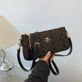 High-end Style Handbag with Chain Strap and Vintage Print