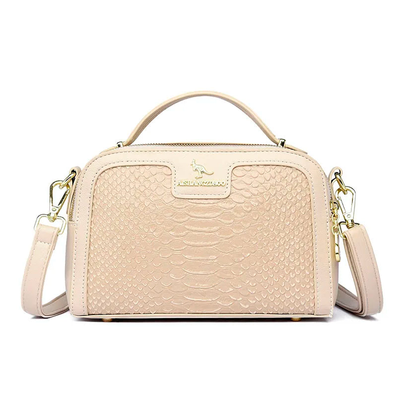 Top Quality Crocodile Pu Leather Crossbody Bags for Women Luxury Design Tote Bag