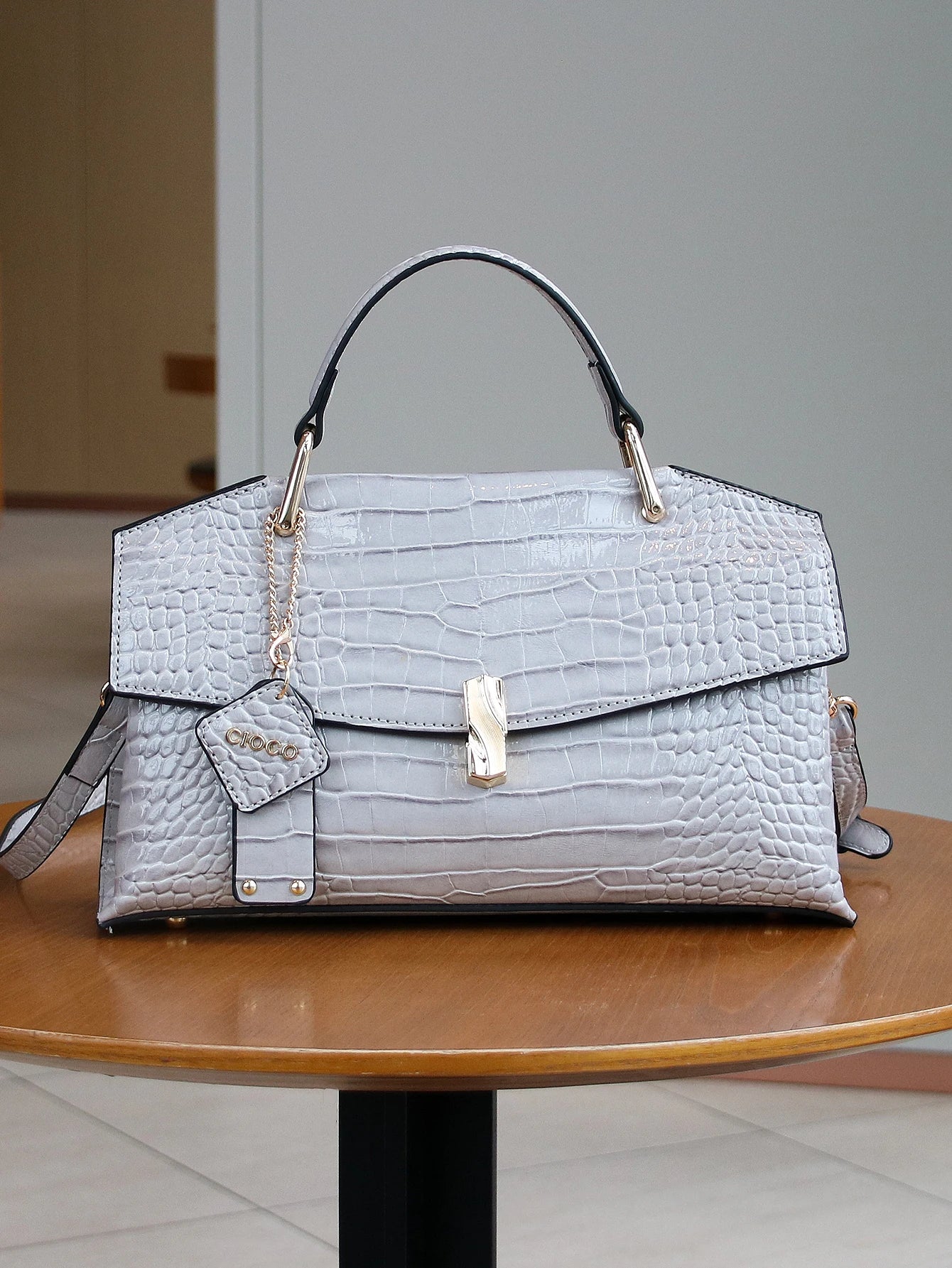 Retro blue snake-shaped high-grade handbag fashion luxury handbag large-capacity