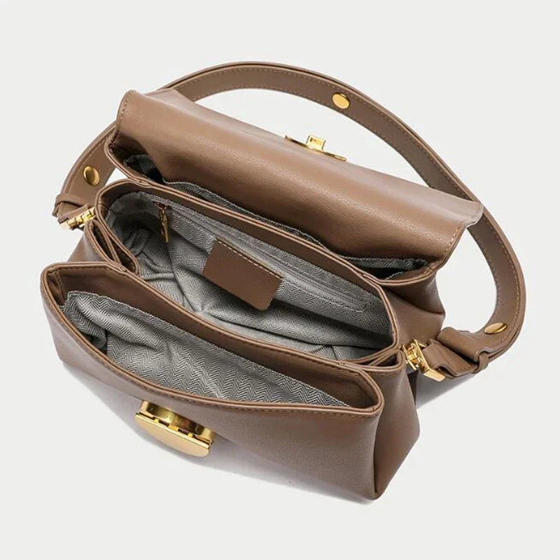 Leather Shoulder Crossbody Multi Pockets Adjustable Strap Purse Luxury Handbag
