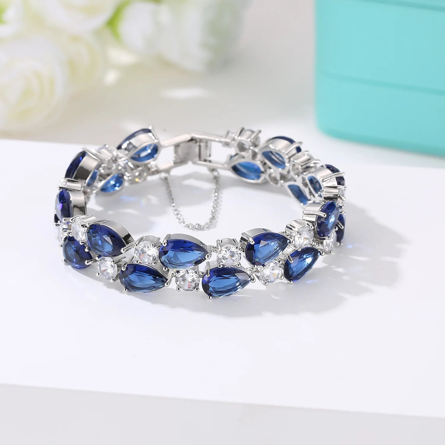Light Luxury Style Mona Lisa Colored Zircon Luxury Fashion Bracelet Jewelry