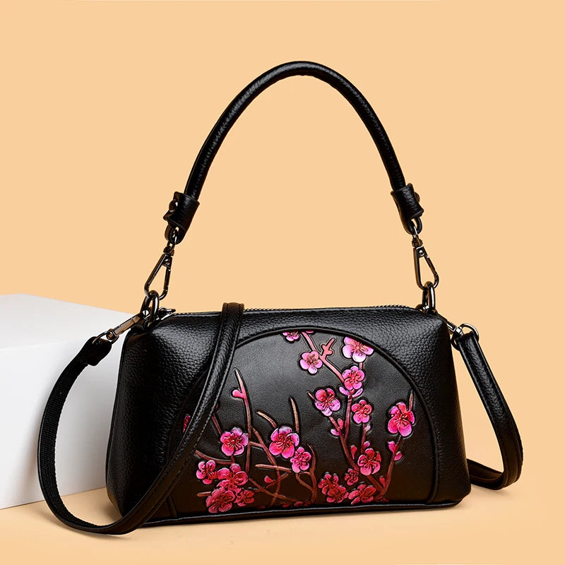 Women's Luxury Leather Top-Handle Bags Design Printing Shoulder Crossbody Bags