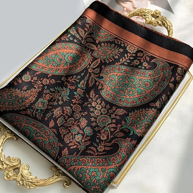Imitation Silk Printed Square Scarf Fashion Accessories