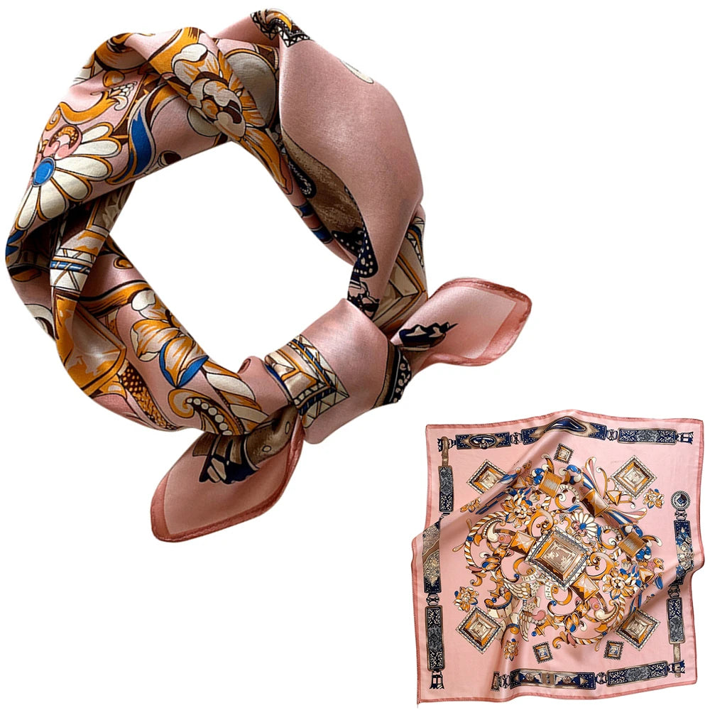 Women 100% Mulberry Real Silk Scarf 53cm