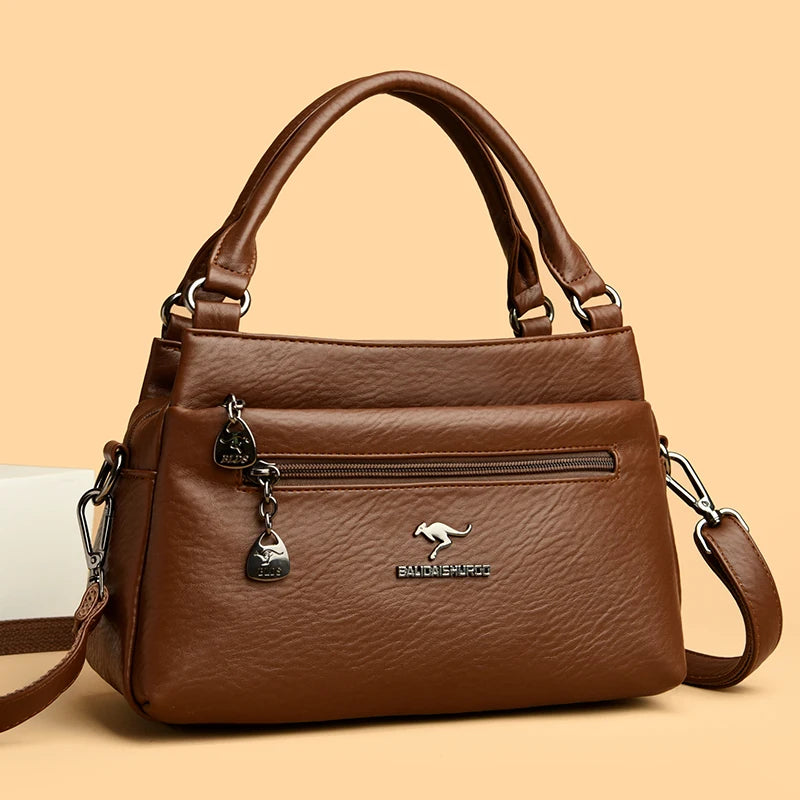 Bag Design Fashionable Shoulder Messenger Bags Luxury Soft Leather Crossbody Sac