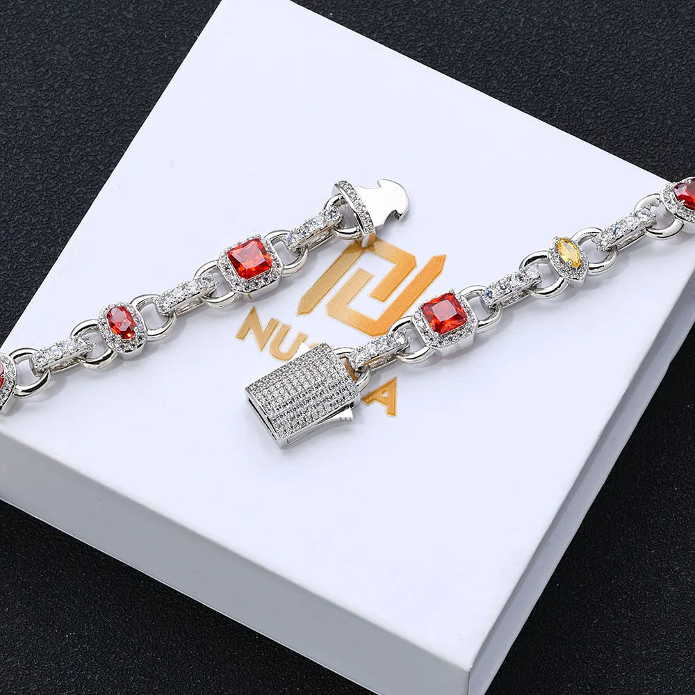 Colorful Zircon Bracelet Jewelry Fashion 18K Plated Gold