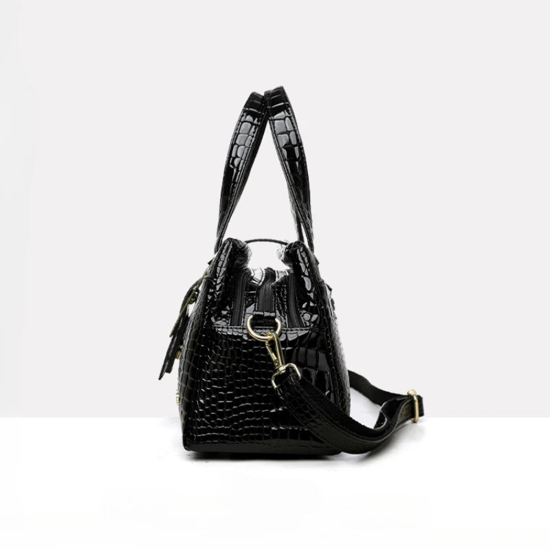 Creative Design PU Luxury Crocodile Patterned Handbag