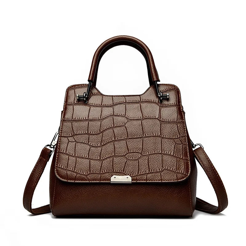 Stone Grain Women Shoulder Bags Design Handbags Elegant Lady Fashion Crossbody