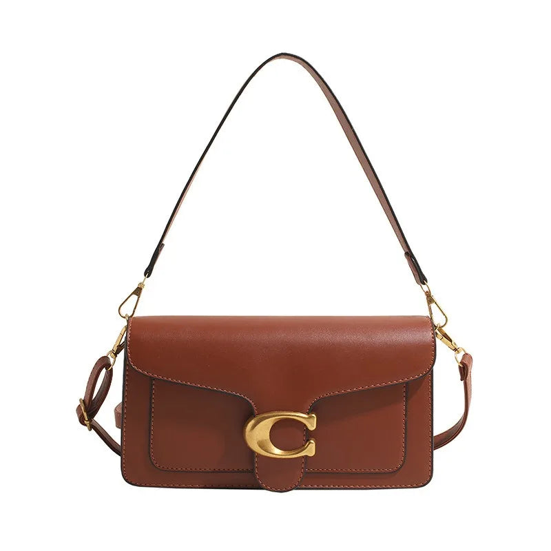 Premium Texture Versatile Multi-Compartment Shoulder Bag