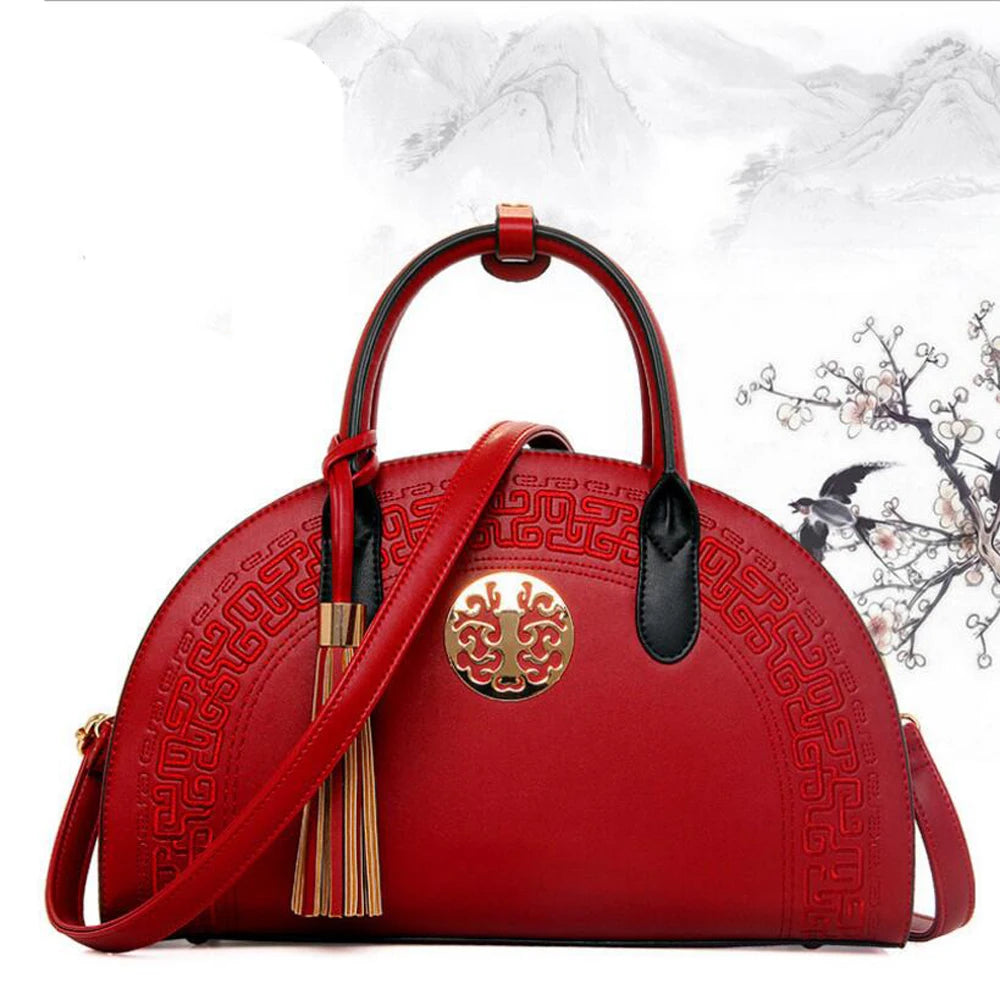 High Quality Fashion Handbag Embroidered Shoulder Bag