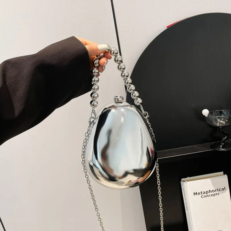 Acrylic eggshell bag fashion niche design women's messenger bag portable dinner bag