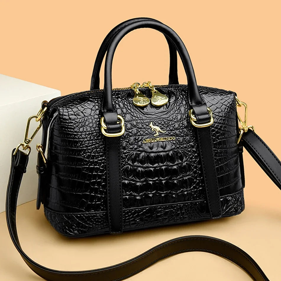Luxury Designer Crocodile Stripe Fashion Tote Women High Quality Crossbody Bag