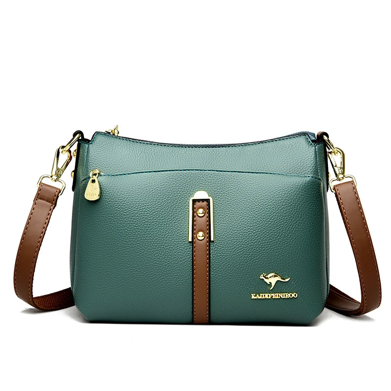 Genuine High Quality Soft Leather Women's Handbag Trendy Design Crossbody Bag