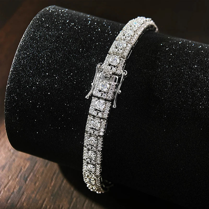 Moissanite Tennis Bracelet GRA Certified Stackable Fine Jewelry